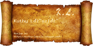 Kuthy László névjegykártya
