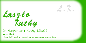 laszlo kuthy business card
